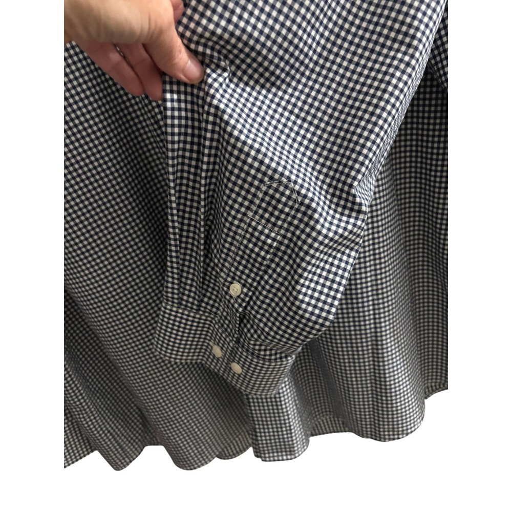Johnnie-O Prep-formance Bamboo Stretch Gingham Button Down Shirt Men's XXL Navy - Picture 7 of 13